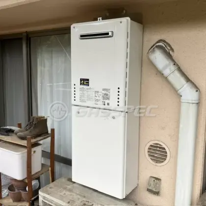 施工後の給湯器（ノーリツ GT-2470SAW-1 BL）