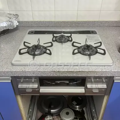 施工後のビルトインガスコンロ（パロマ PD-509WS-60CV）