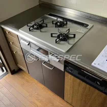 施工後のビルトインガスコンロ（ノーリツ N3WV6RWTP2SI）