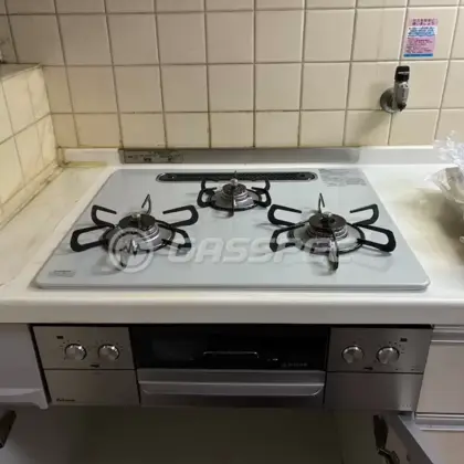 施工後のビルトインガスコンロ（パロマ PD-893WS-U60CV）