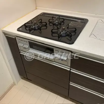 施工後のビルトインガスコンロ（パロマ PD-N36AS）