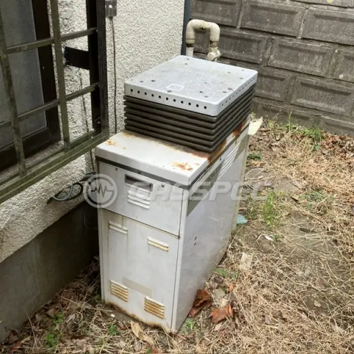 交換前の給湯器（日立 KZ-1601SA）