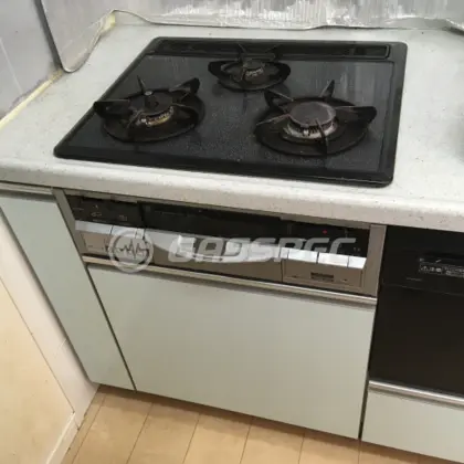 施工前のビルトインガスコンロ（DG3284DR）