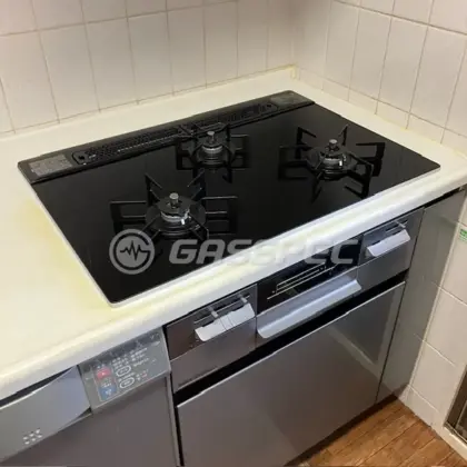 施工後のビルトインガスコンロ（ノーリツ N3WV7RWAP1SIC）