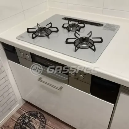 施工後のビルトインガスコンロ（パロマ PD-893WS-U60CV）