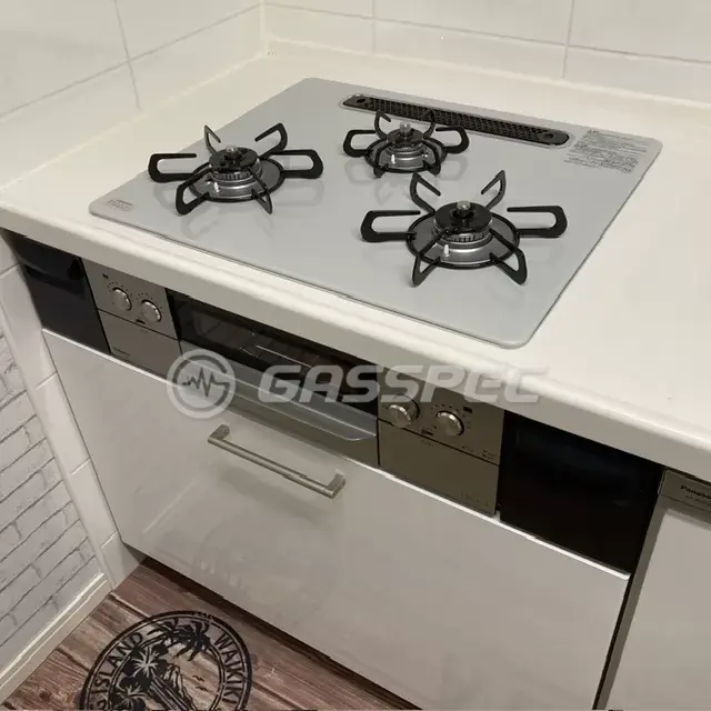 交換後のビルトインガスコンロ（パロマ PD-893WS-U60CV）