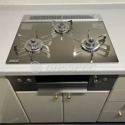 施工後のビルトインガスコンロ（ノーリツ N3WU3PWASKSTESC）