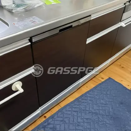 施工後のビルトイン食洗機（パナソニック NP-45BD1W）