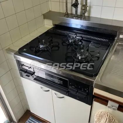 施工後のビルトインガスコンロ（パロマ PD-N36）
