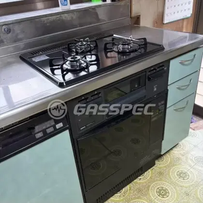 施工後のビルトインガスコンロ（ノーリツ N3GV2RVQ1）