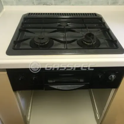 施工前のビルトインガスコンロ（GCU62-3KBN）