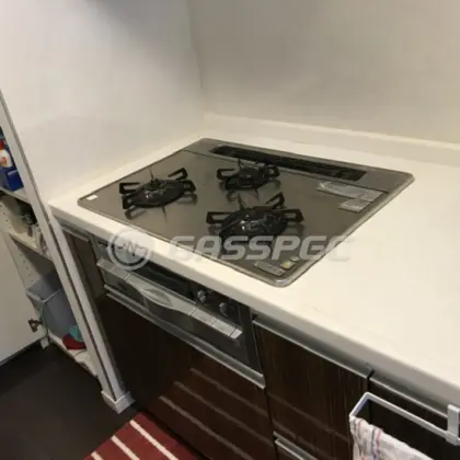 施工前のビルトインガスコンロ（DW32C9JTR）