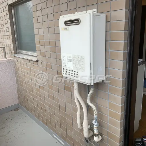 交換前の給湯器（ノーリツ GQ-1637WS）