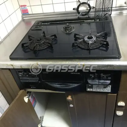 施工前のビルトインガスコンロ（C3WG5RJT）