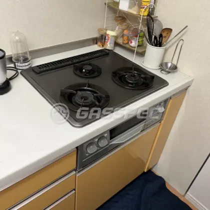 施工前のビルトインガスコンロ（PKD-35EGFV）