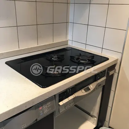 施工前のビルトインガスコンロ（DG-3276DR）
