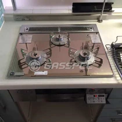 施工後のビルトインガスコンロ（ノーリツ N3WR5PWASKSTES）
