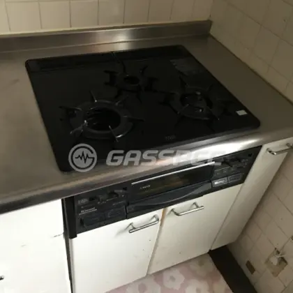 施工前のビルトインガスコンロ（RSK-N38W7G81X2）