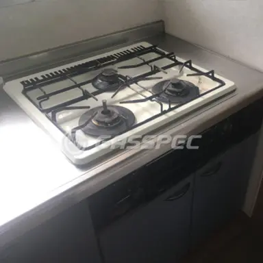 施工前のビルトインガスコンロ（DG3057NR）
