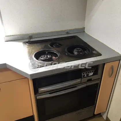 施工前のビルトインガスコンロ（GE-BS11F）