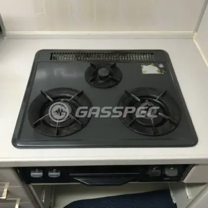 施工前のビルトインガスコンロ（PKD-35E-L）