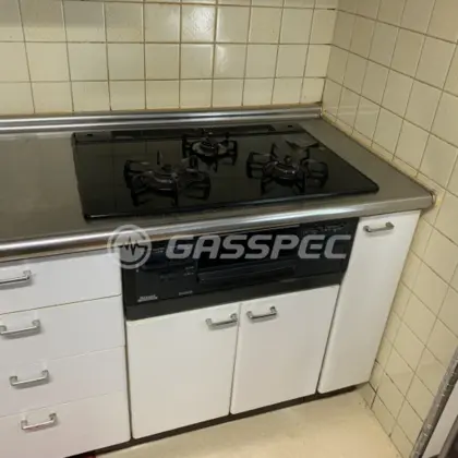 施工前のビルトインガスコンロ（RS71W8B11R）