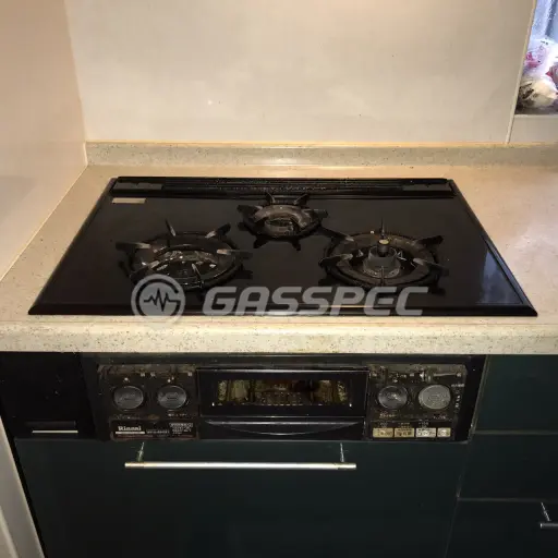 交換前のビルトインガスコンロ（リンナイ RBG-N71J4GR）