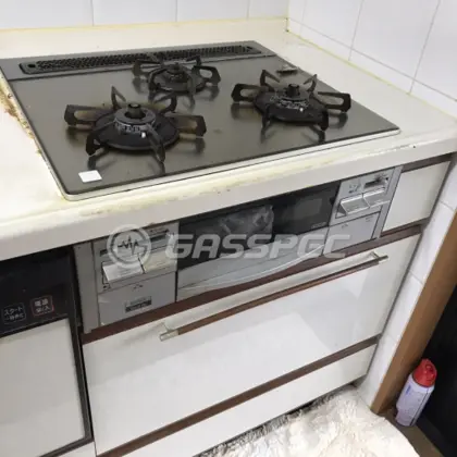 施工前のビルトインガスコンロ（C3WJ8RJAL）