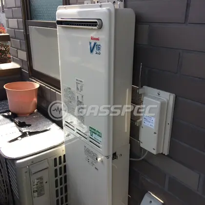 施工後の給湯器（リンナイ RUK-V1610W-E）