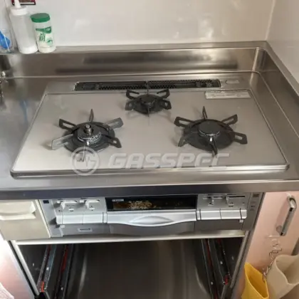 施工前のビルトインガスコンロ（3G-7WGNS）