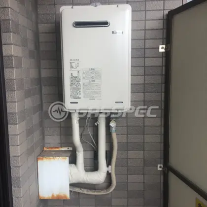 施工後の給湯器（リンナイ RUX-A1615W-E）