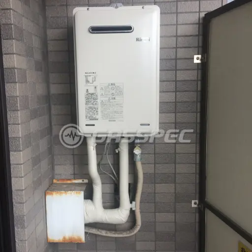 交換後の給湯器（リンナイ RUX-A1615W-E）