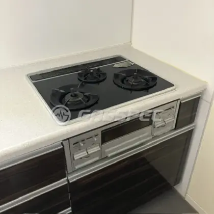 施工前のビルトインガスコンロ（T32V-60C）