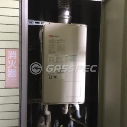 施工後の給湯器（ノーリツ GQ-1637WS-FFA BL）
