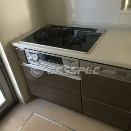 施工前のビルトインガスコンロ（TN52AV）