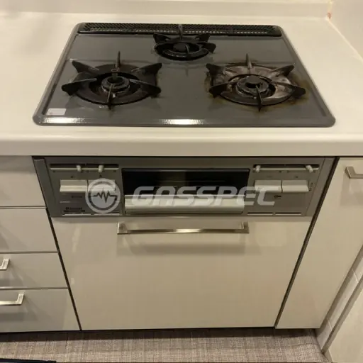 交換前のビルトインガスコンロ（リンナイ RBG-31J6S-R）