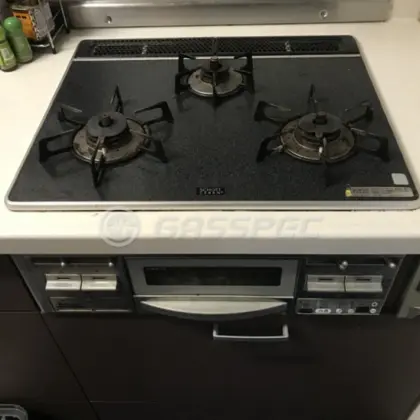 施工前のビルトインガスコンロ（RS38W3A2R）