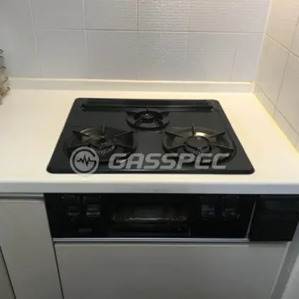 施工前のビルトインガスコンロ（DG3296NR）
