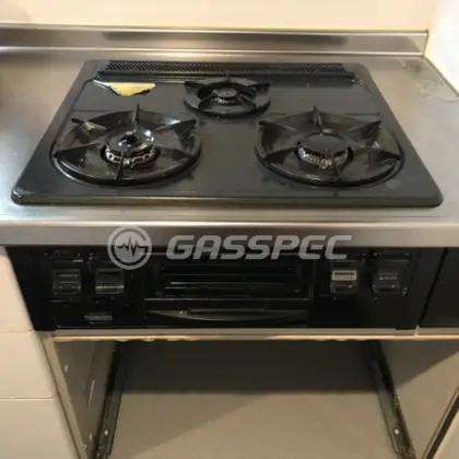 施工前のビルトインガスコンロ（DG3296NR）