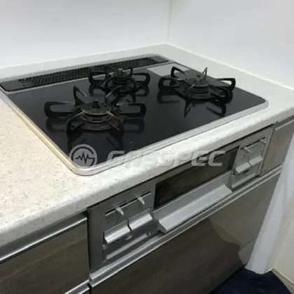 施工前のビルトインガスコンロ（TN52AV60C-6）