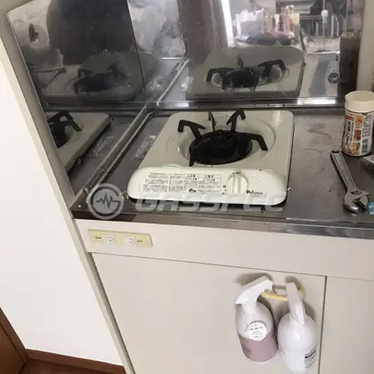 施工前のビルトインガスコンロ（PD-1MH-B）