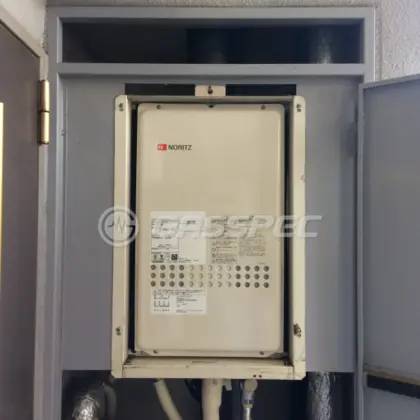 施工後の給湯器（ノーリツ GQ-2427AWX-TB-DX BL）