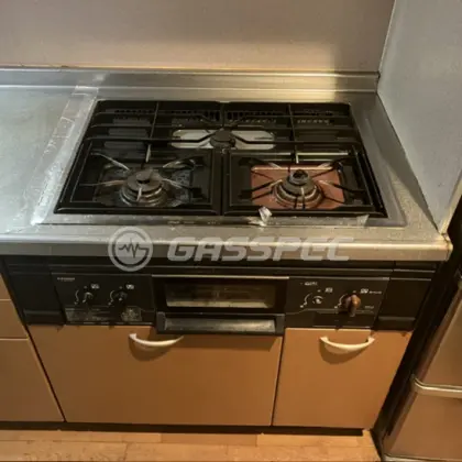 施工前のビルトインガスコンロ（W-SSG-312）