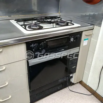 施工前のビルトインガスコンロ（DR505C　GR-S1200）