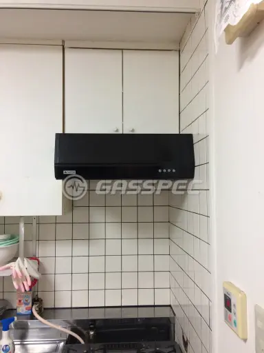 施工後のレンジフード（リンナイ BFRS-3F-AP601(R/L)BK）