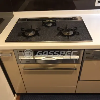 施工前のビルトインガスコンロ（DG32C9DL）