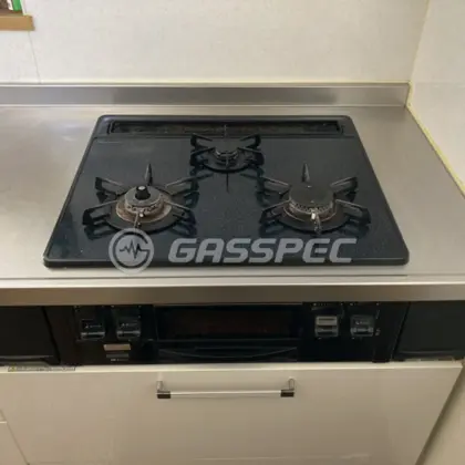 施工前のビルトインガスコンロ（DG32D1NR）