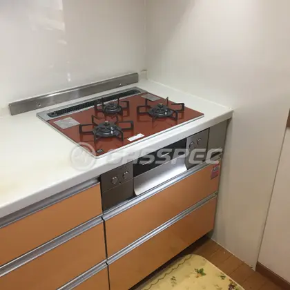 施工後のビルトインガスコンロ（ノーリツ N3S08PWASPSTE）