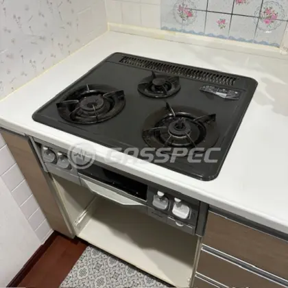 施工前のビルトインガスコンロ（PKD-35EGV-L）