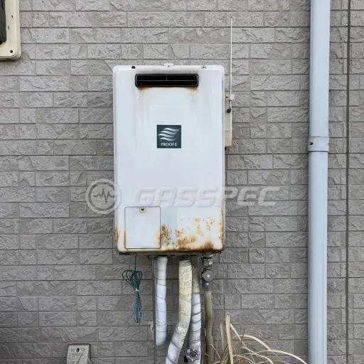 交換前の給湯器（ナショナル（松下） GJ-C20T1）